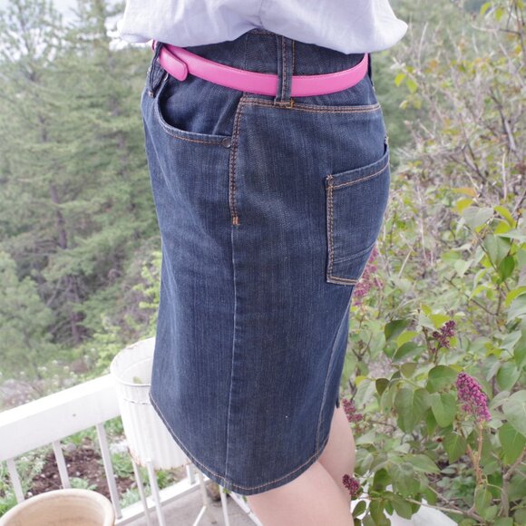 Dark New Esprit Ladies Denim Jean Skirt # 94107 - Picture 3 of 6